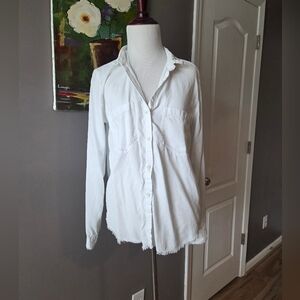 Cloth & Stone Button Up Long Sleeve Womens Shirt Size Small Light Blue